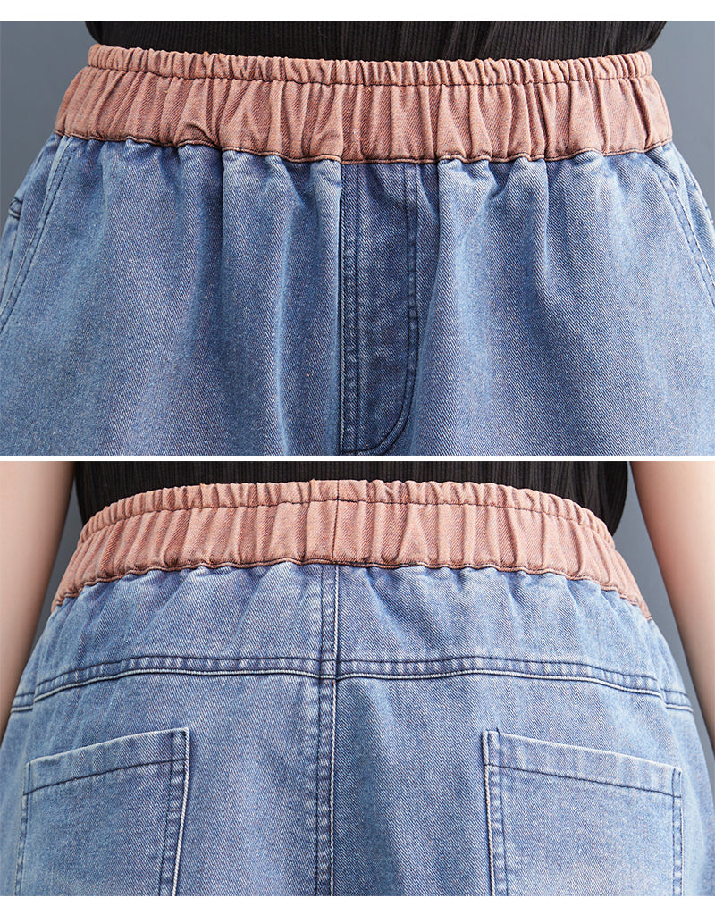 Women's Bermuda Shorts Baggy Jean Denim Shorts - LAI MENG FIVE CATS