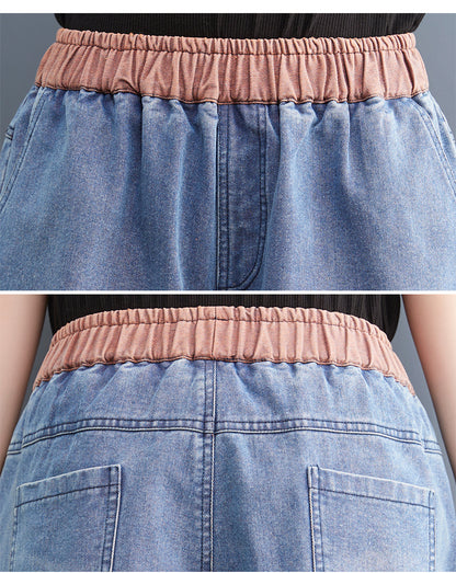 Women's Bermuda Shorts Baggy Jean Denim Shorts - LAI MENG FIVE CATS