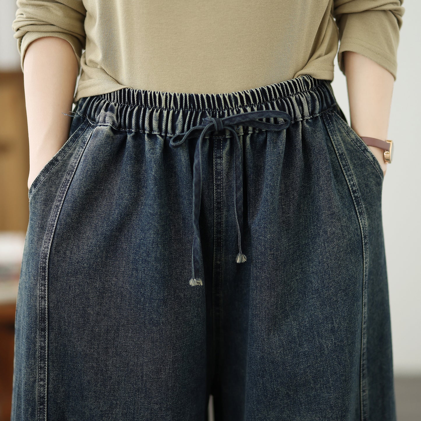 Women's Loose Jeans Baggy Wide Leg Denim Pants