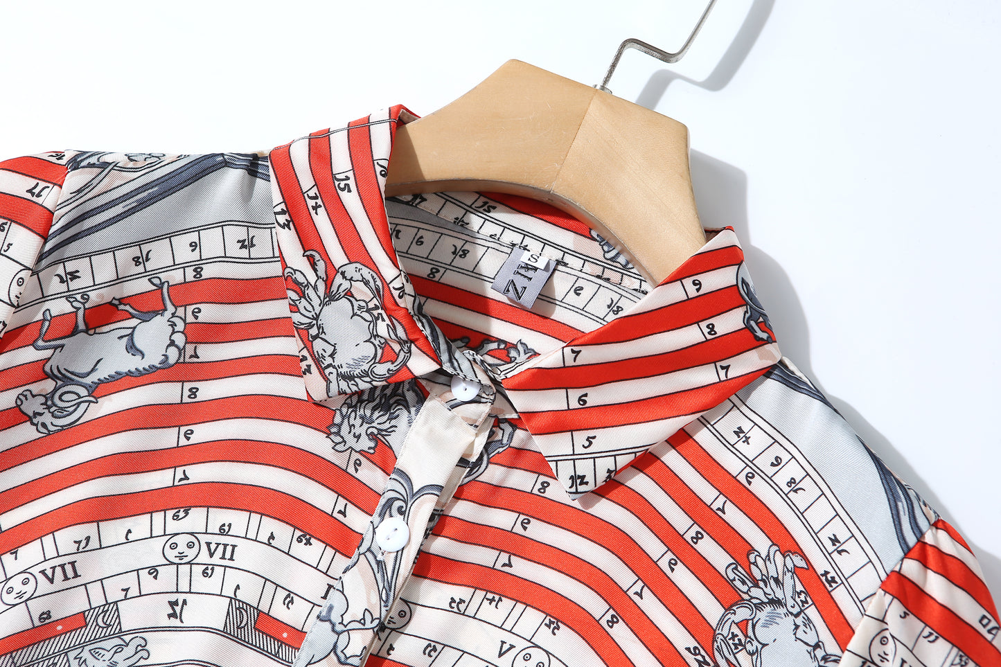 ESY-Women's Shirt Floral Print Long Sleeve Button Top