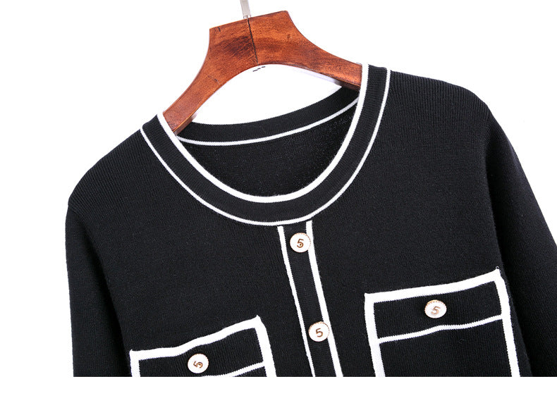 Women's Long Sleeve Knit Sweater Midi Dress