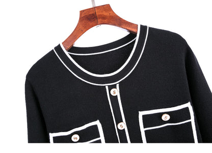 Women's Long Sleeve Knit Sweater Midi Dress