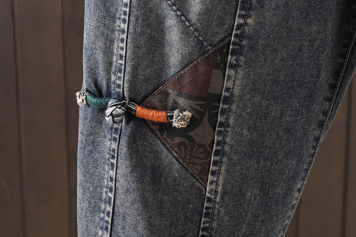 Women Jeans Denim Loose Elastic Waist Pants