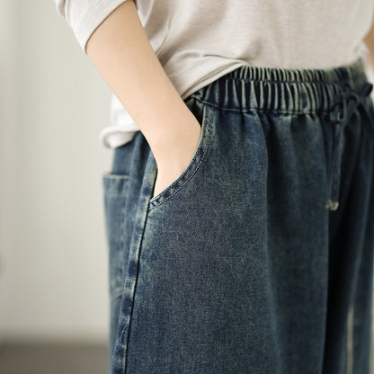 Women's Loose Jeans Baggy Wide Leg Denim Pants