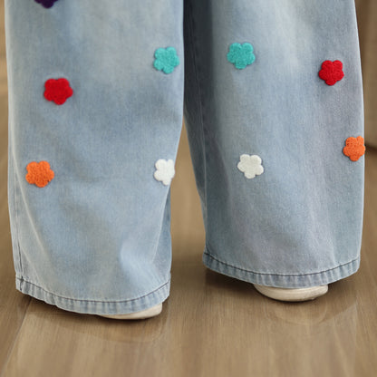 Women's Loose Jeans Baggy Wide Leg Denim Pant