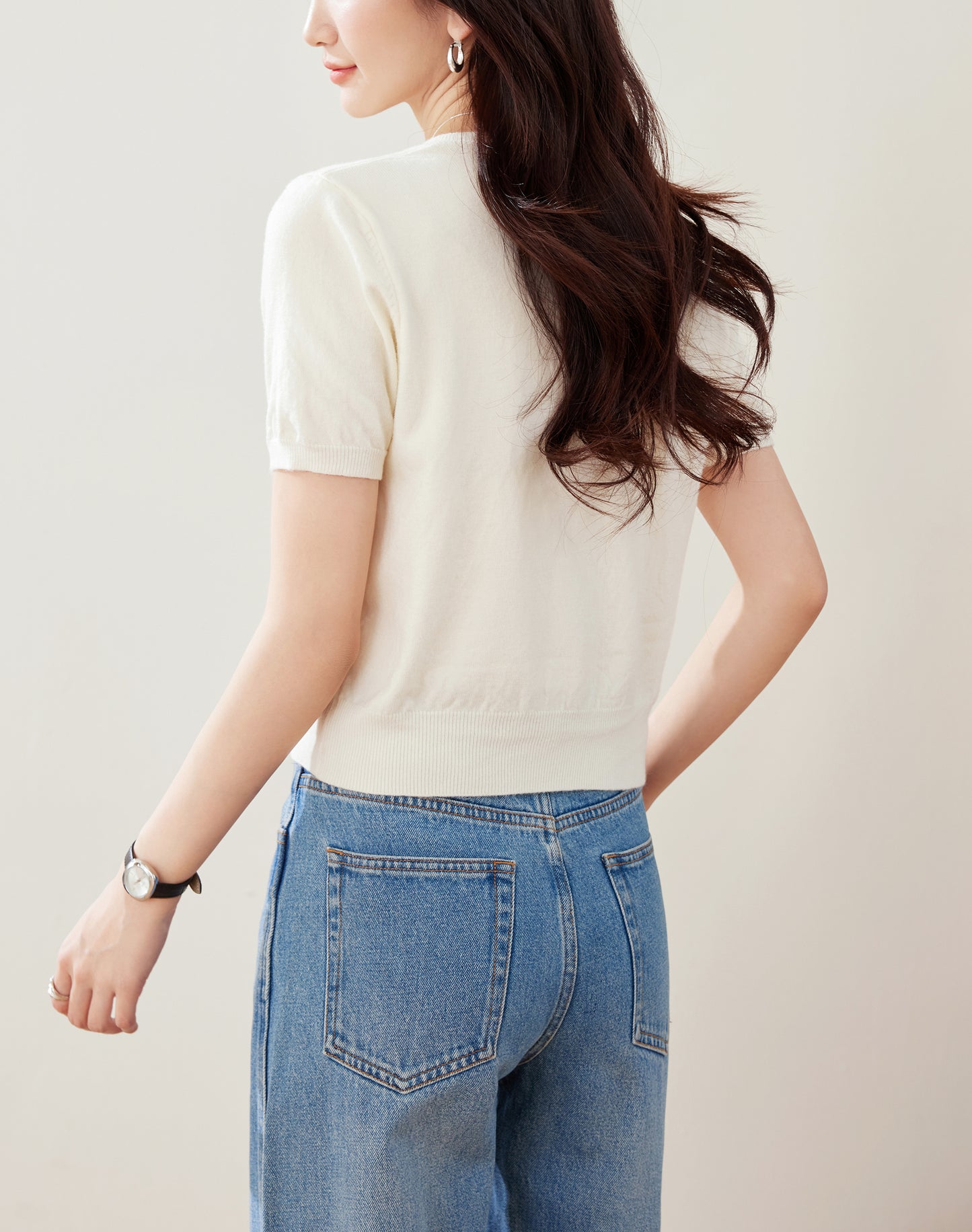 Women's Short Sleeve Lace Cardigan Tops
