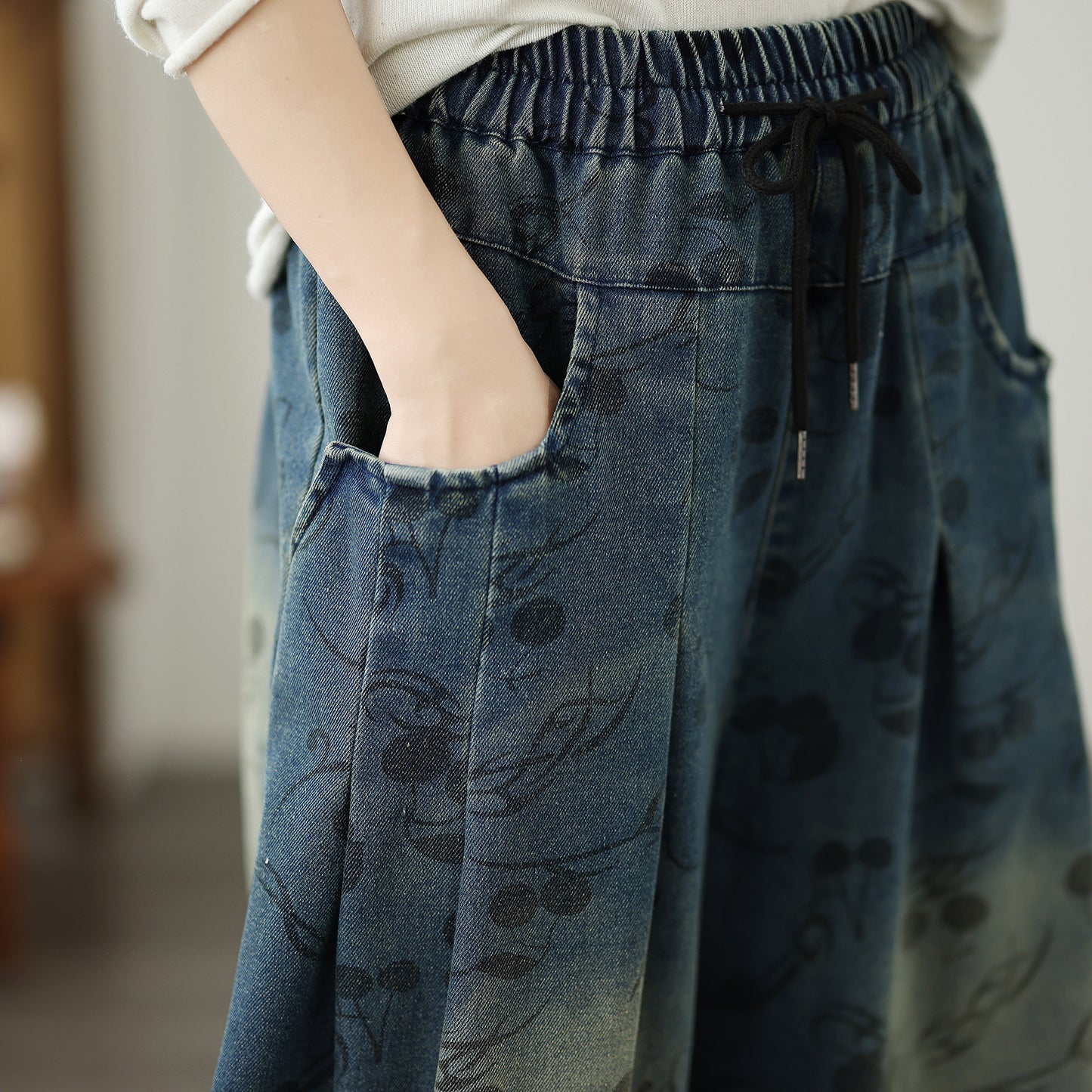Women's Loose Jeans Baggy Wide Leg Denim Pants