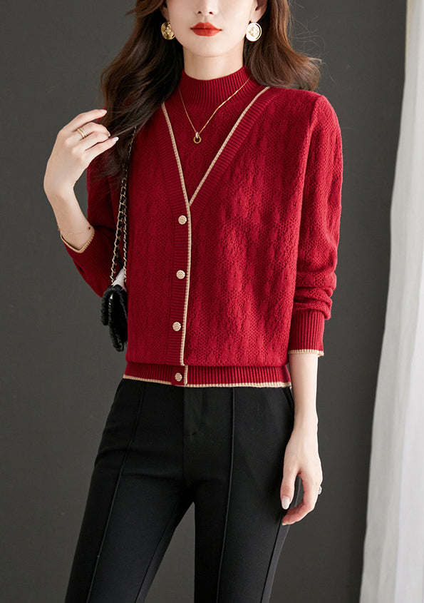 Women's Knit Sweater Lightweight 2 in 1 Dressy Pullover Tops