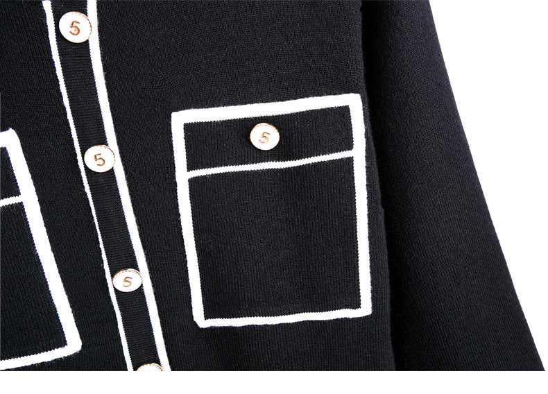 Women's Long Sleeve Knit Sweater Midi Dress