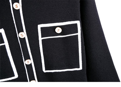 Women's Long Sleeve Knit Sweater Midi Dress