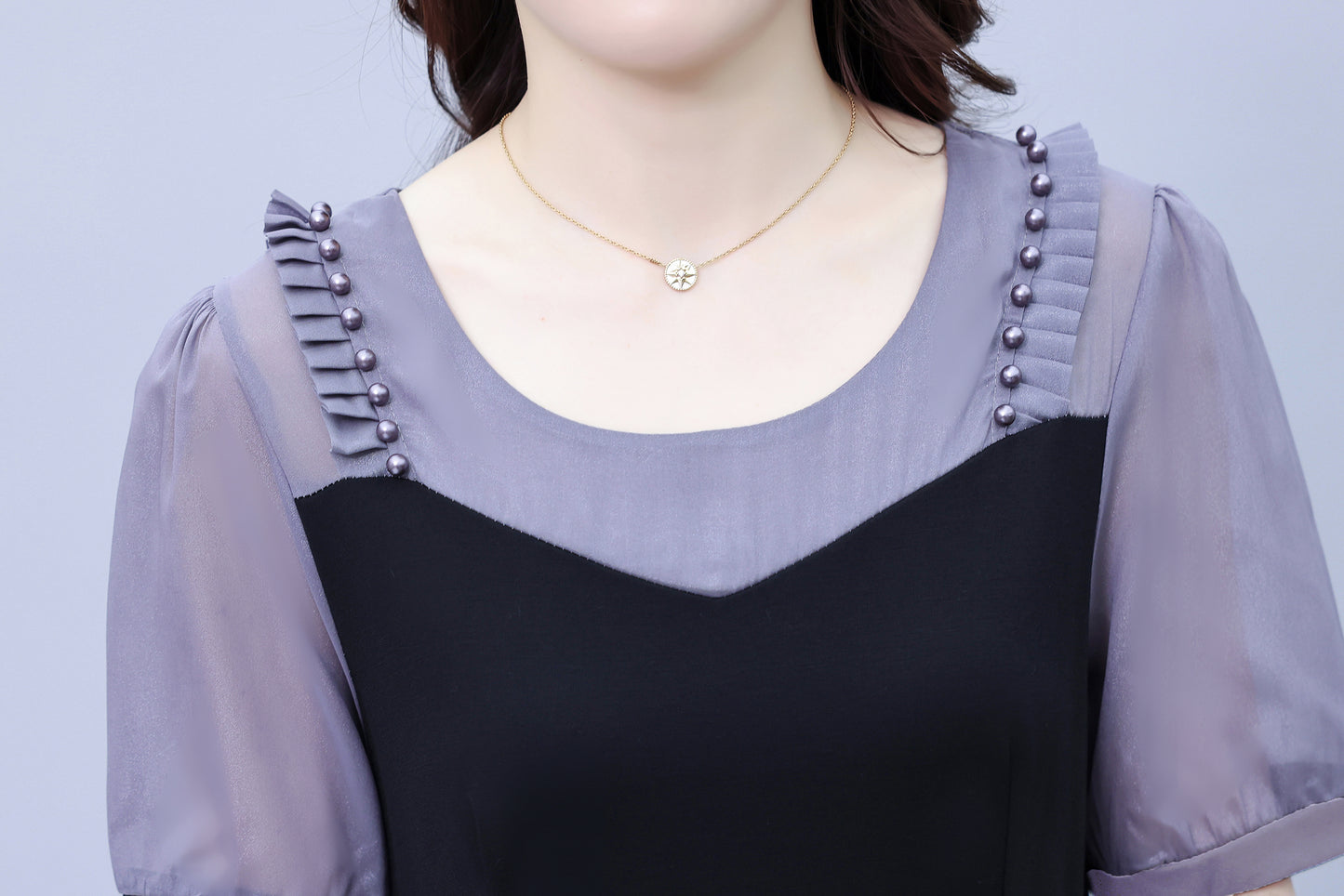 Women's Short Sleeve Pocket A-line Stretch Midi Dress