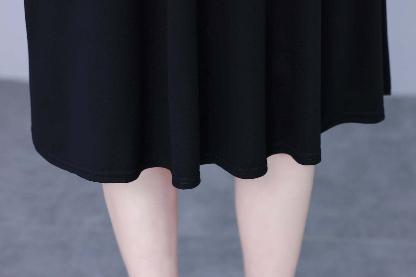 Women's Short Sleeve Pocket A-line Stretch Midi Dress