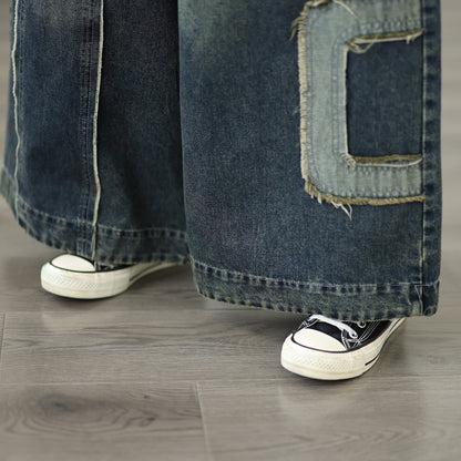Women's Loose Jeans Baggy Wide Leg Denim Pants