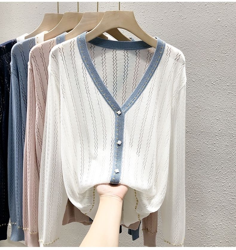Lightweight Pointelle Knit Cardigan