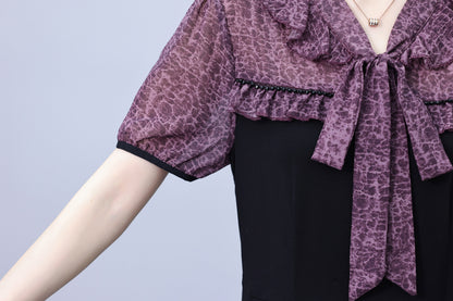 Women's Tie V-Neck Short Sleeve Pocket Midi Dress