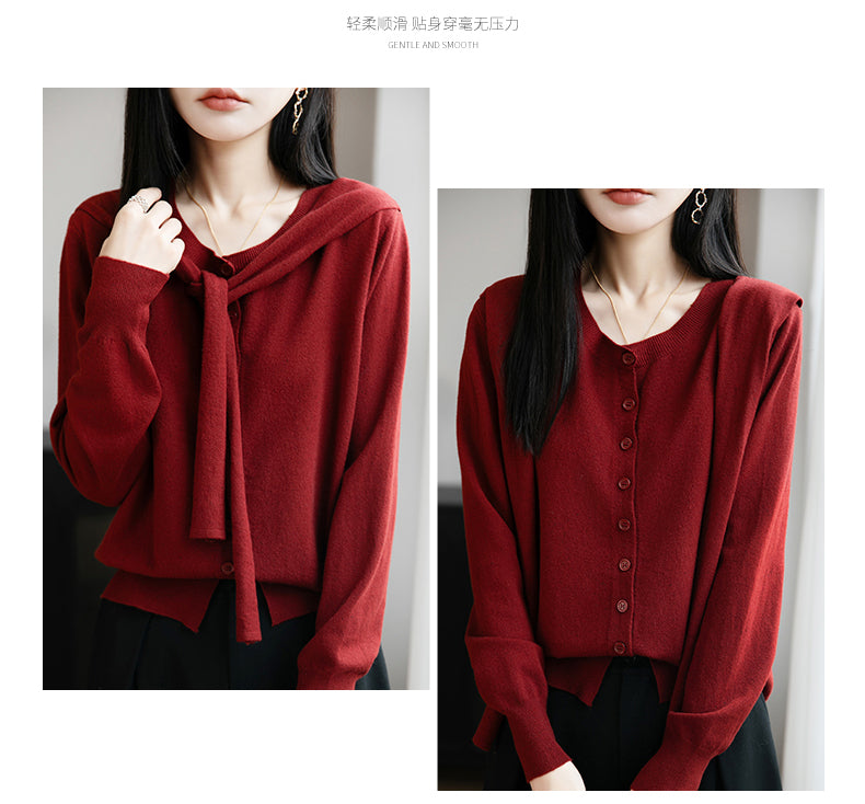 Women's Cardigan Sweater Knit Shawl Wraps Button Tops