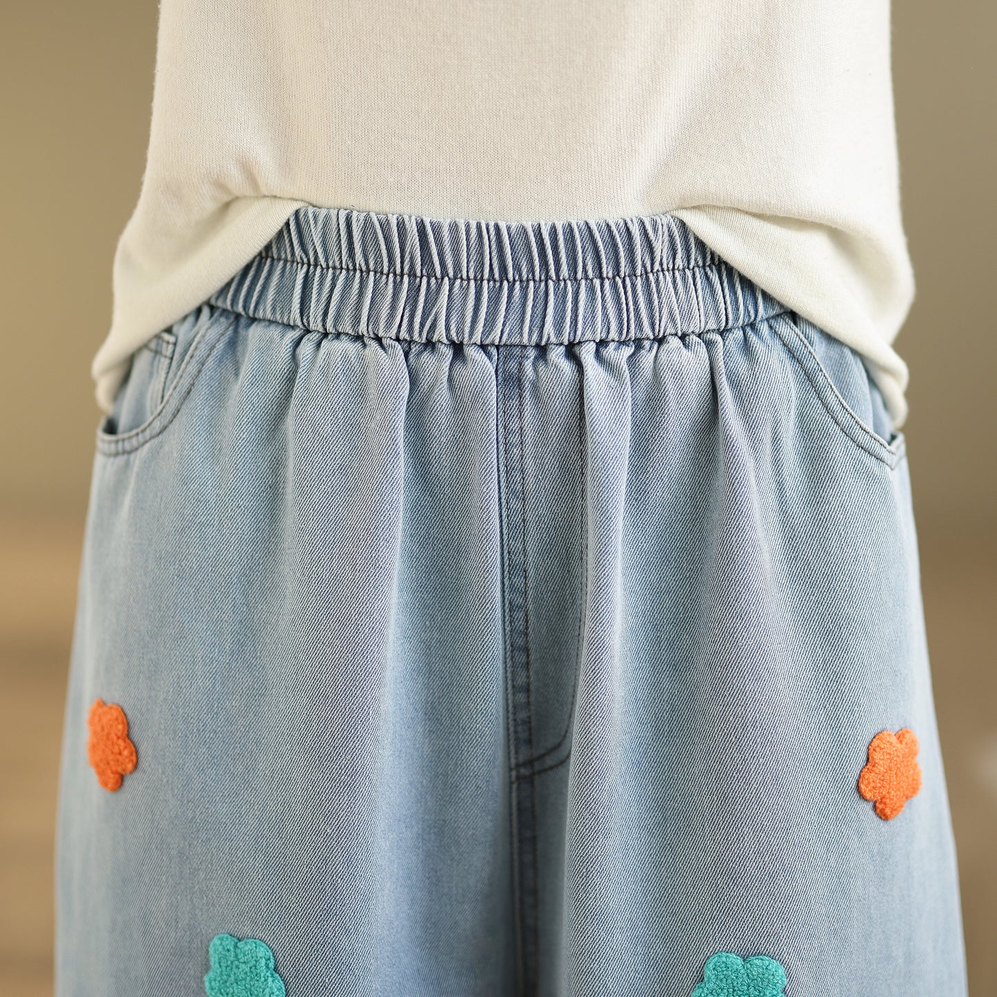 Women's Loose Jeans Baggy Wide Leg Denim Pant