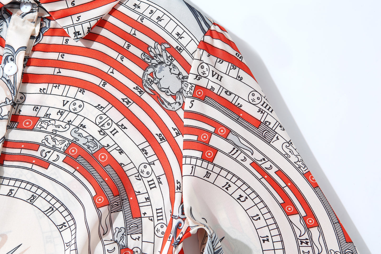 ESY-Women's Shirt Floral Print Long Sleeve Button Top