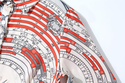 ESY-Women's Shirt Floral Print Long Sleeve Button Top