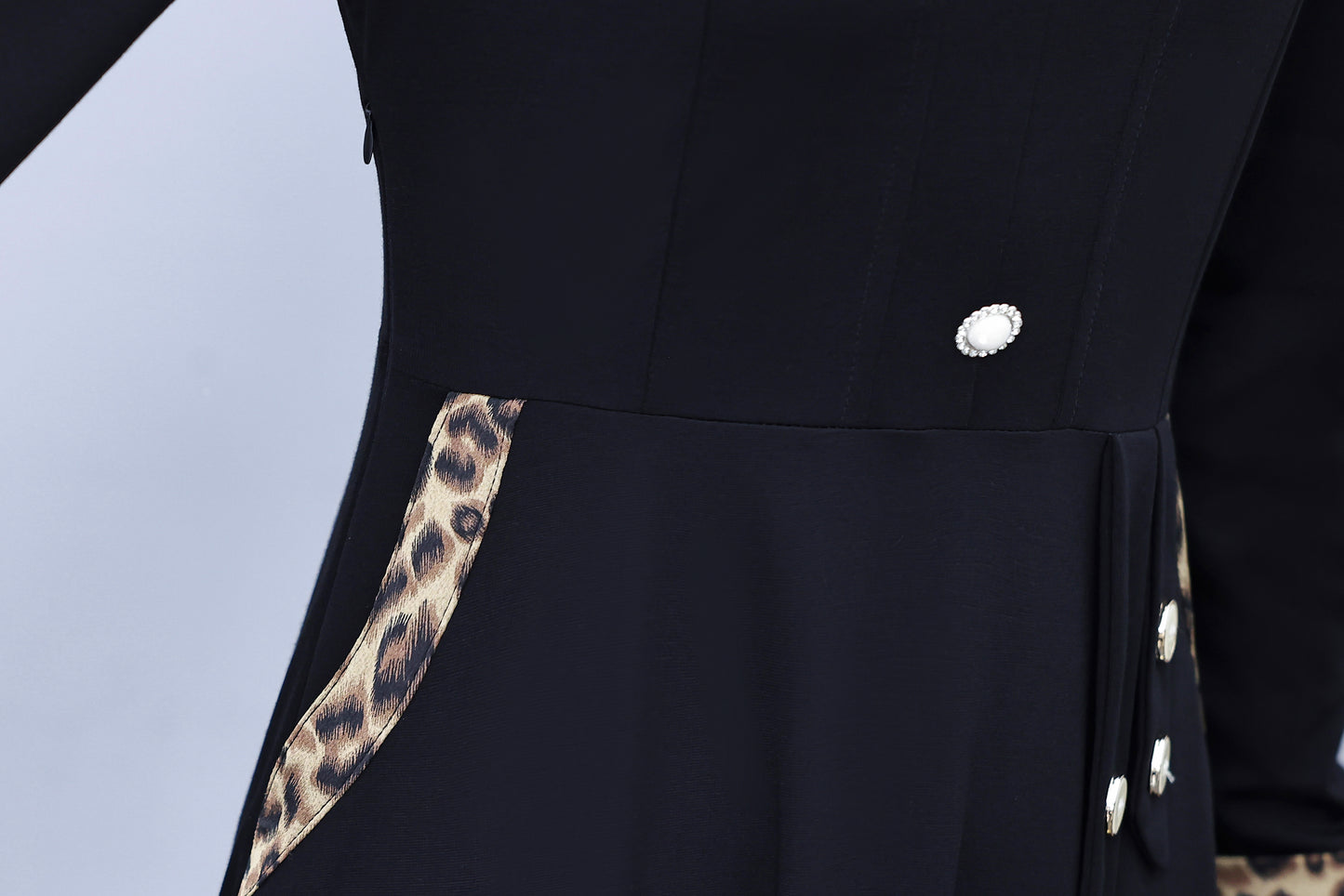 Women'sLong Sleeve Work Office Suit Dress with Pockets