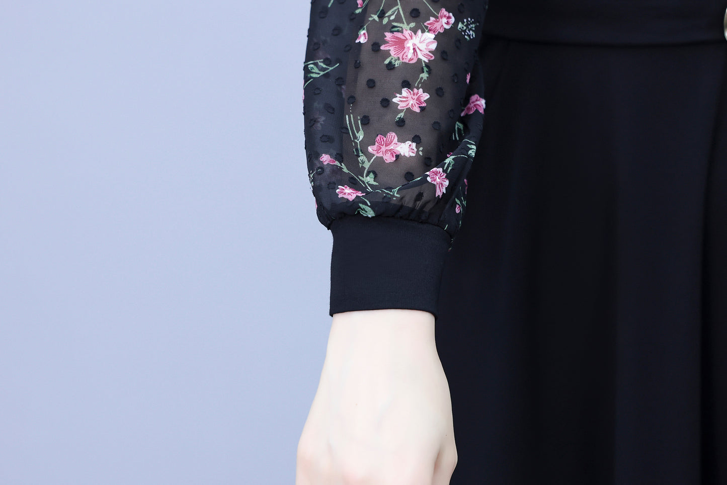 Women's Peter Pan Collar Long Sleeve Pocket Midi Dress