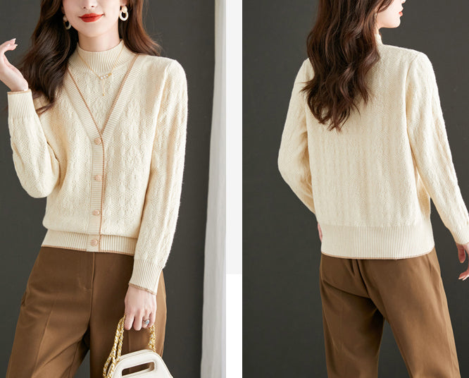Women's Knit Sweater Lightweight 2 in 1 Dressy Pullover Tops