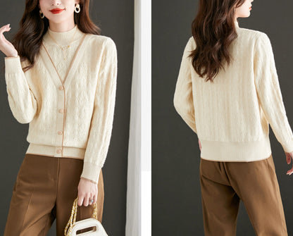 Women's Knit Sweater Lightweight 2 in 1 Dressy Pullover Tops