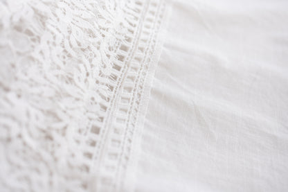 Women's Hollow Lace Short Sleeve Blouse Tops