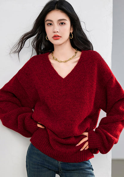 SD-Womens Off The Shoulder Loose Sweater