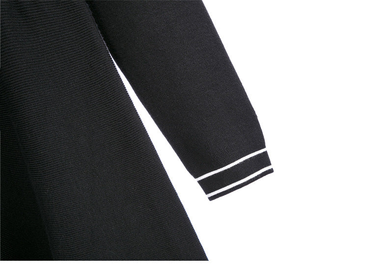 Women's Long Sleeve Knit Sweater Midi Dress