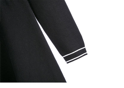 Women's Long Sleeve Knit Sweater Midi Dress