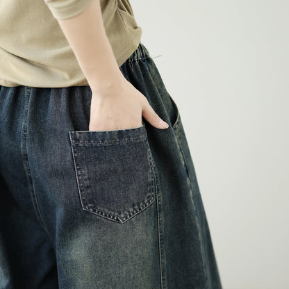 Women's Loose Jeans Baggy Wide Leg Denim Pants