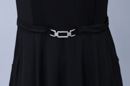 Women's Short Sleeve Pocket A-line Stretch Midi Dress