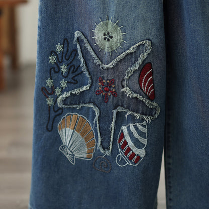Women's Loose Jeans Baggy Wide Leg Denim Pants