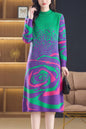 Women's Turtleneck Long Sleeve Knit Sweater Dress