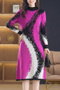 Women's Turtleneck Long Sleeve Knit Sweater Dress