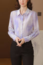 Women's Collared Floral Print Shirt Blouse Tops