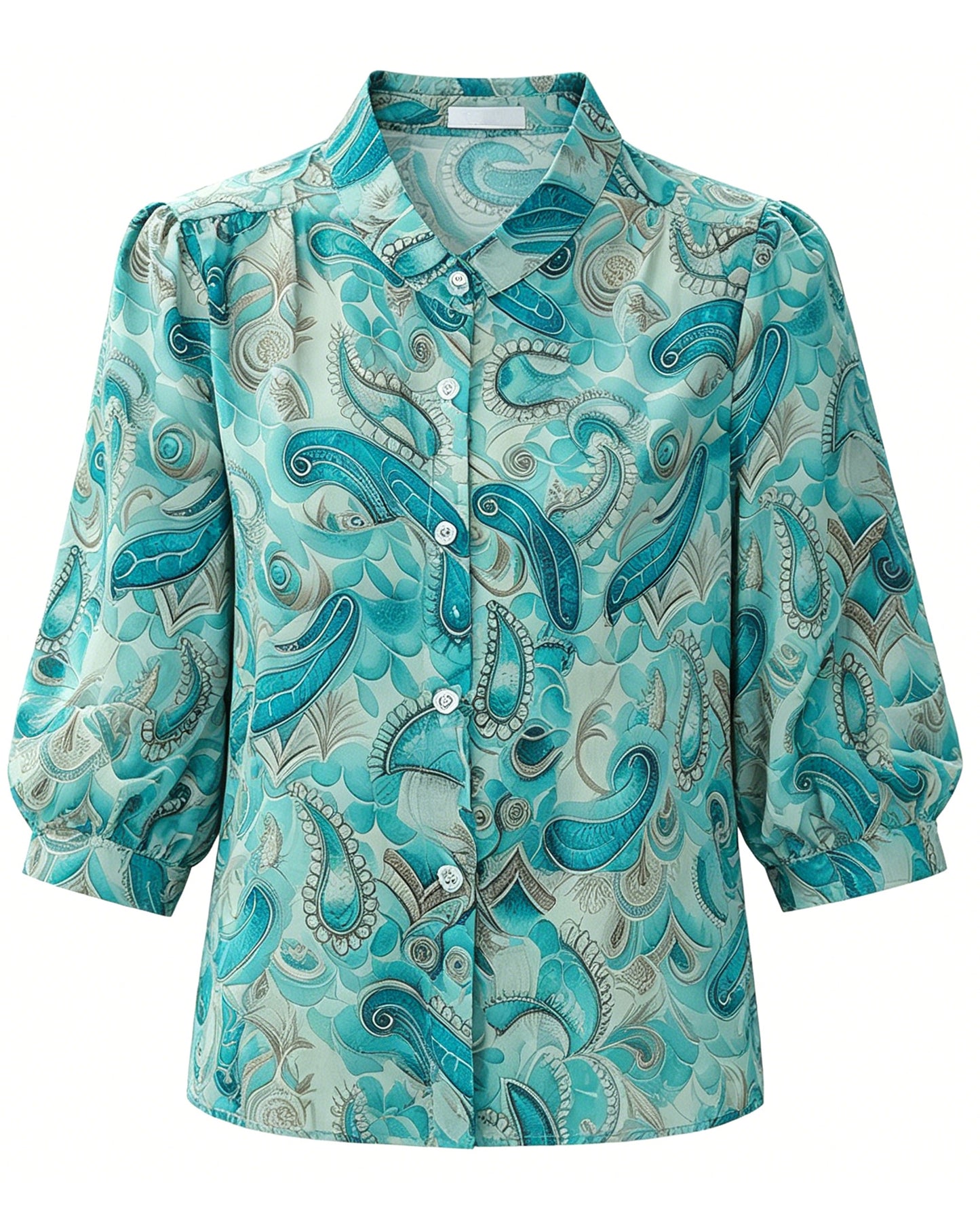 Paisley Art Print Blouse – Lightweight Gallery Collection Shirt