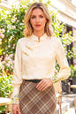 Women's Embroidery Elegant Jacquard Blouses - LAI MENG FIVE CATS