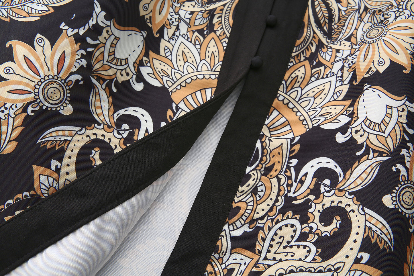 26-Women's Puff Sleeves Floral Print Button Maxi Dress