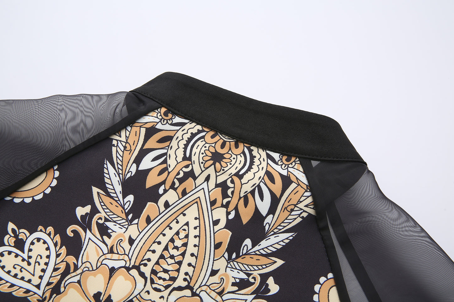 26-Women's Puff Sleeves Floral Print Button Maxi Dress