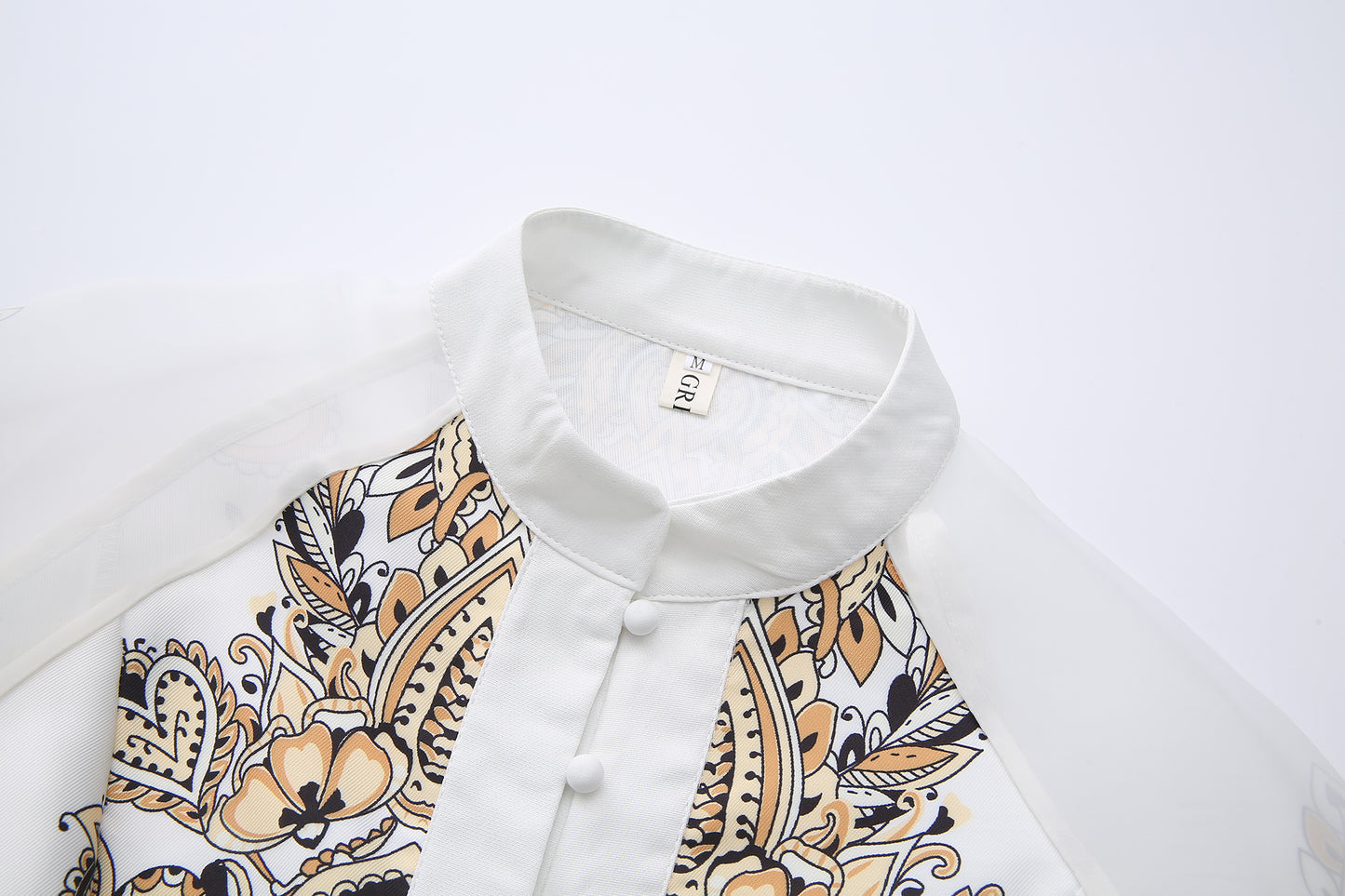 26-Women's Puff Sleeves Floral Print Button Maxi Dress