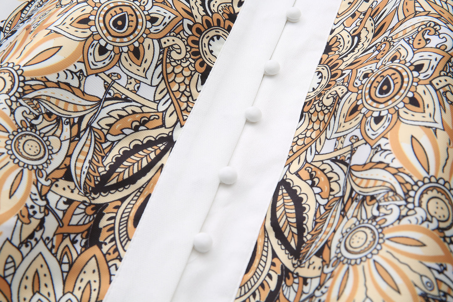 26-Women's Puff Sleeves Floral Print Button Maxi Dress