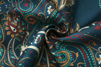26-Women's Puff Sleeves Floral Print Button Maxi Dress