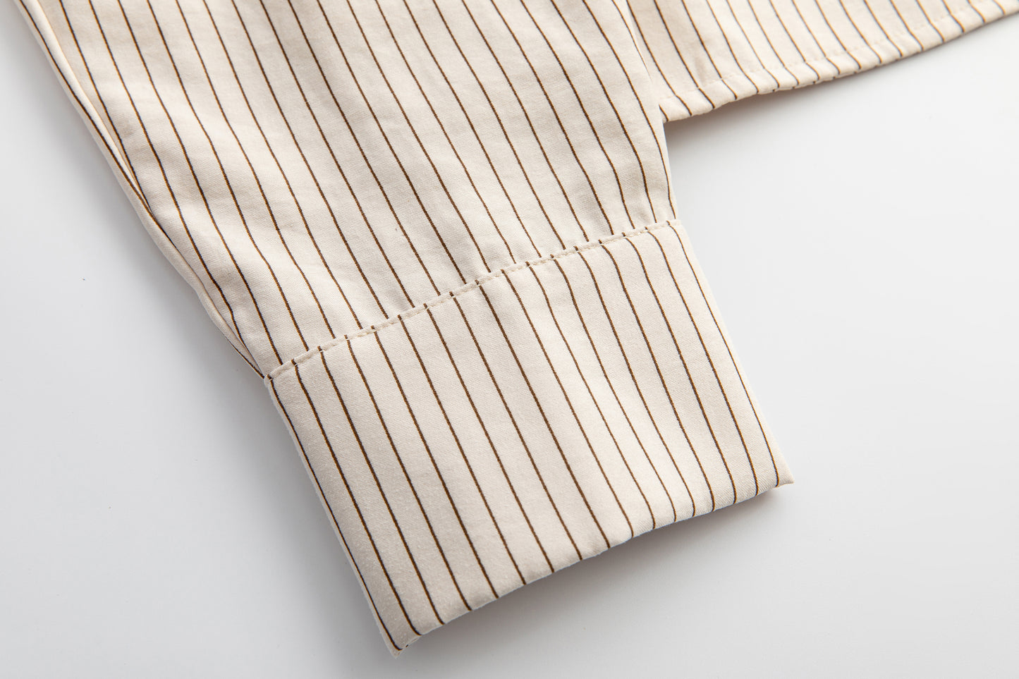 Women’s Pinstripe Asymmetrical Collar Button-Up Shirt