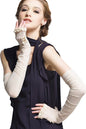 Women's Long Lace Fingerless Gloves Elbow Length Gloves