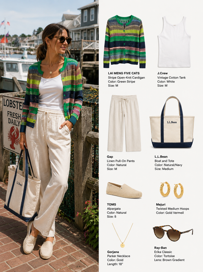 Colorful Stripe Open-Knit Cardigan – Lightweight Summer Layer