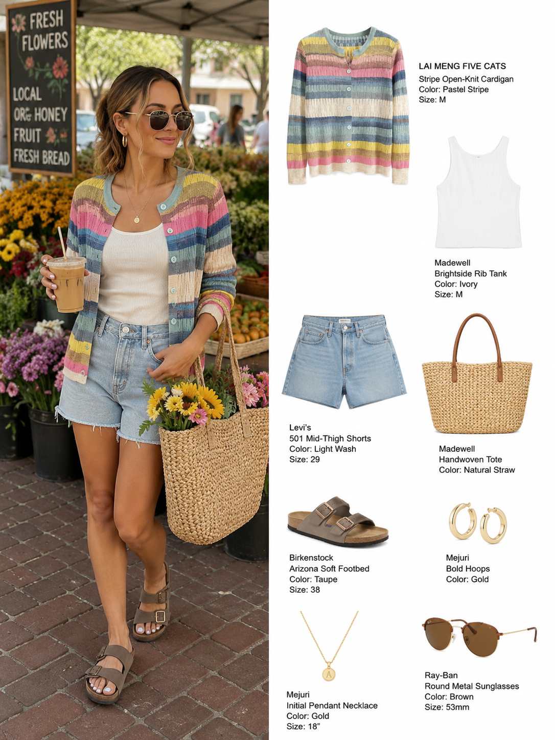 Colorful Stripe Open-Knit Cardigan – Lightweight Summer Layer