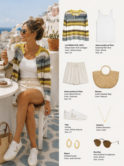 Colorful Stripe Open-Knit Cardigan – Lightweight Summer Layer
