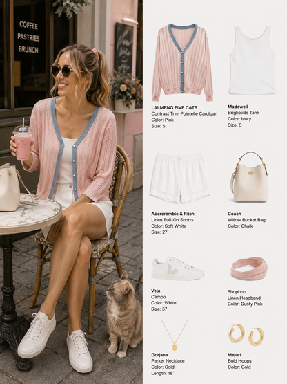 Lightweight Pointelle Knit Cardigan